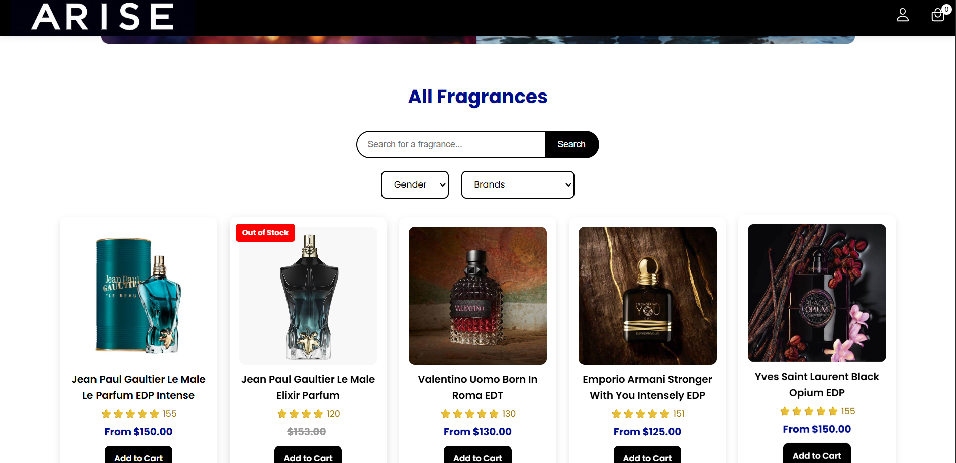 Fragrance Shop Website
